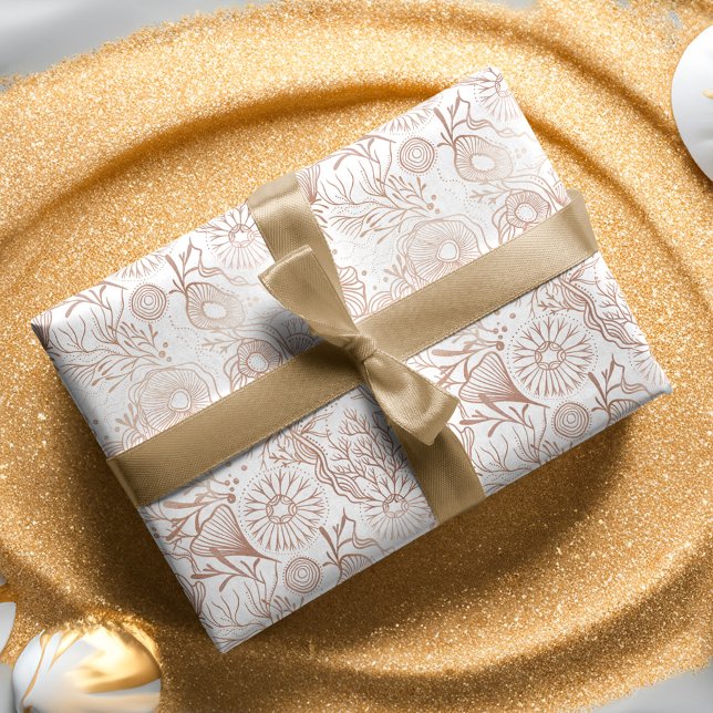 Elegantes Design des Meereslebens Geschenkpapier Set (Elegant Ocean Marine Life Pattern Design Wrapping Paper Sheets)