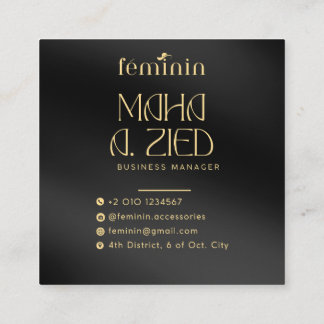 Elegantes Design für benutzerdefinierte Visitenkar Quadratische Visitenkarte