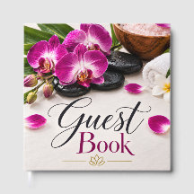 Elegantes Design für das Gästebuch des Orchideen-S