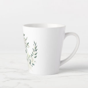 Elegantes Design für den weißen Blumenkranz Milchtasse