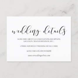 Elegantes Design Hochzeitskarte Begleitkarte