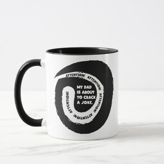 Elegantes Design Mein Vater ist dabei, einen Joke  Tasse (Links)