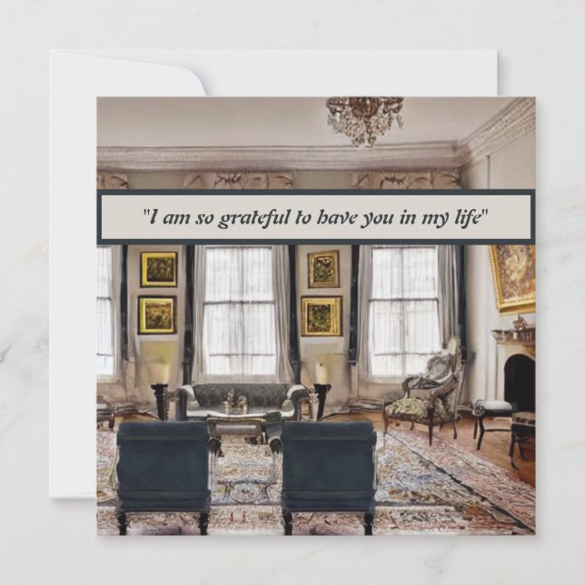 Elegantes Design: "Minimalistische Liebe" Mitteilungskarte (Vorderseite)