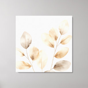 Elegantes Design mit anmutigen Blätter Leinwanddruck
