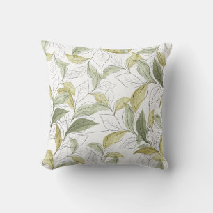 Elegantes Design mit fallenden Blättern, inspirier Kissen