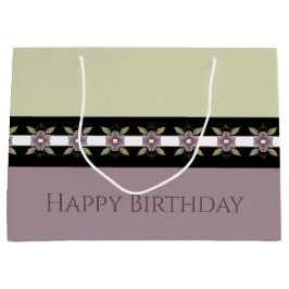 Elegantes Design mit Pflaumendesign Große Geschenktüte