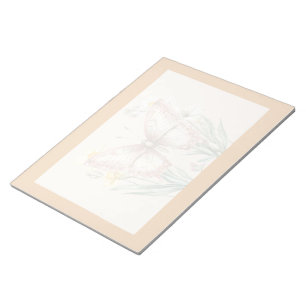 Elegantes Design mit zarten Schmetterlingen und Wi Notizblock