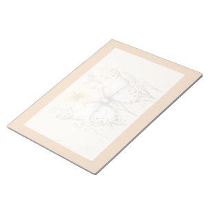 Elegantes Design mit zarten Schmetterlingen und Wi Notizblock