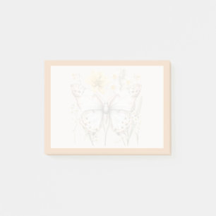 Elegantes Design mit zarten Schmetterlingen und Wi Post-it Klebezettel