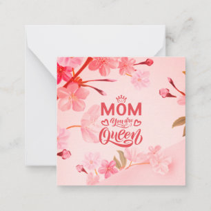 Elegantes Design Schriftzug Mama Du Bist Die König Mitteilungskarte