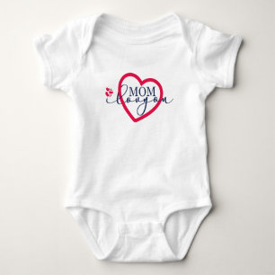 Elegantes Design Text Mama ich liebe dich mit Herz Baby Strampler