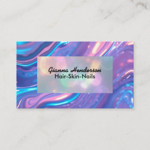 Elegantes Design und hellvioletter Schillereffekt Visitenkarte