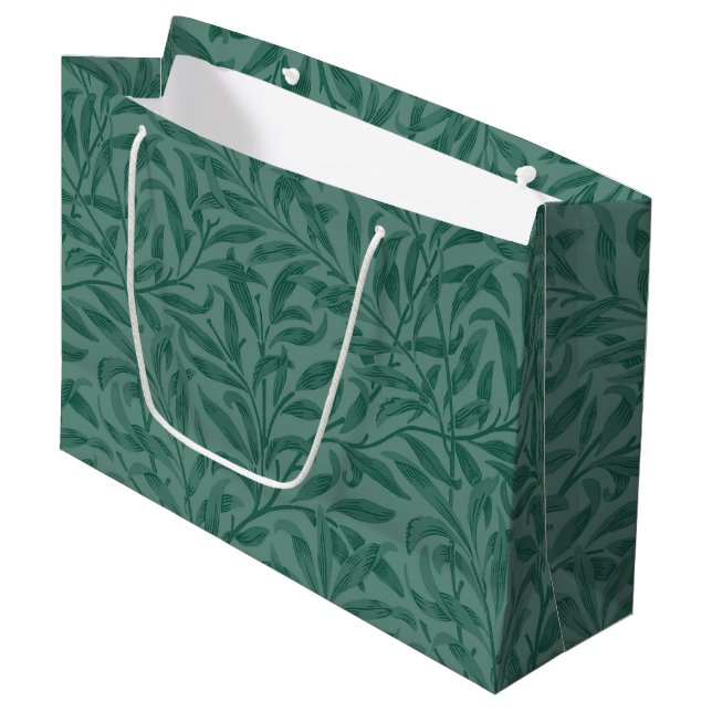 Elegantes Design Vintager Blätter Große Geschenktüte (Vorderseite Schrägansicht)