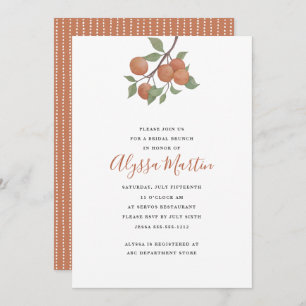 Elegantes Design von Zitrusfrüchten/Orangen Einladung