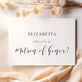 Elegantes Design Werden Sie meine Ehrenkarte sein Einladung