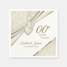 Elegantes Design zum 00. Hochzeitstag Serviette