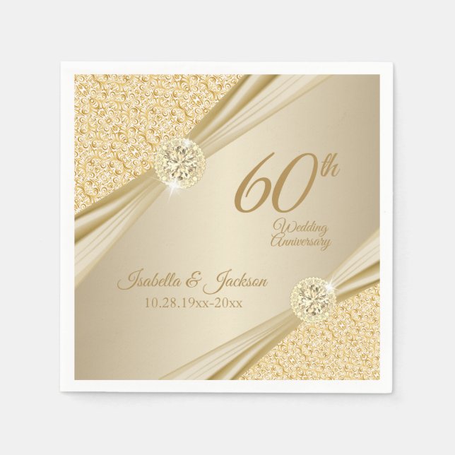Elegantes Design zum 00. Hochzeitstag Serviette (Vorderseite)
