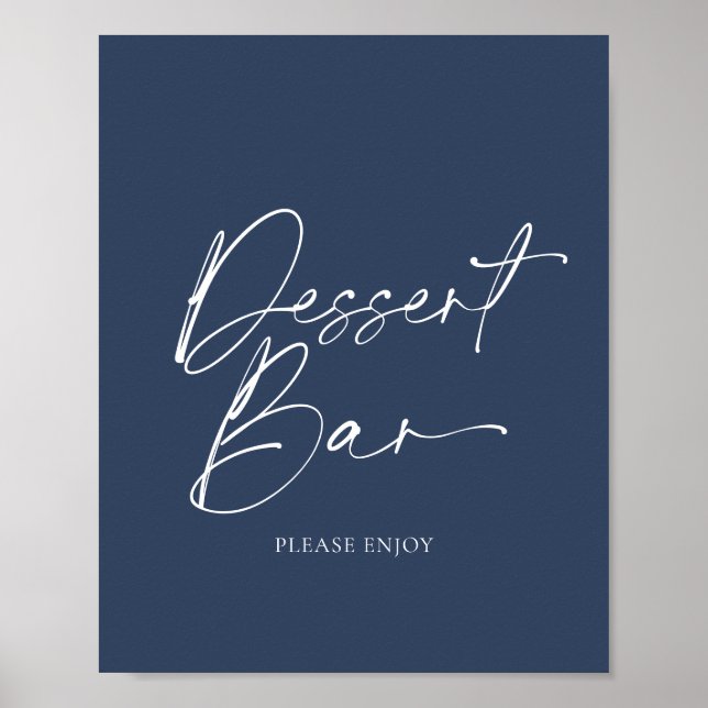 Elegantes "Dessert Bar" Paper Poster (Vorne)
