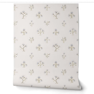 Elegantes dezentes vintage botanisches Blumenmuste Tapete