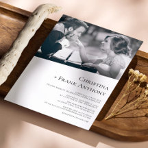 Elegantes Diagonal-Foto mit Black Serif Wedding