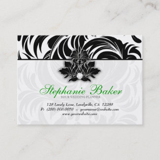 Elegantes Diamant-Logo-Schwarz-weißer Limoner Visitenkarte