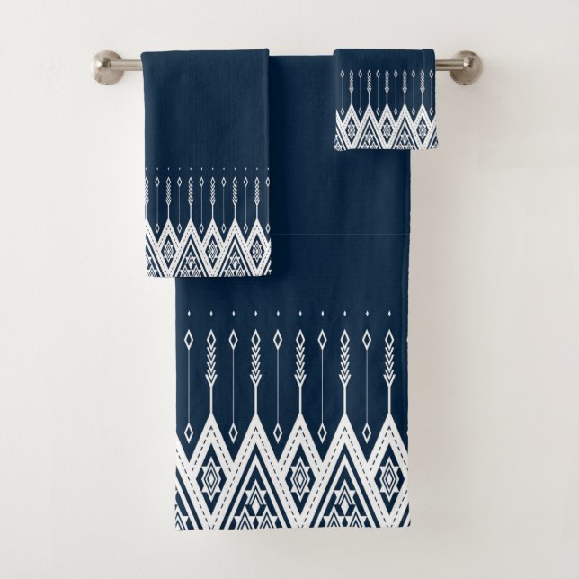 Elegantes Diamond Pattern Badetuch Set (Insitu)