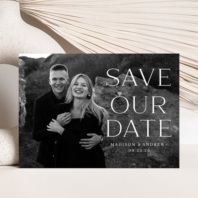 Elegantes Diamond Ring Overlay-Foto Save The Date (Von Creator hochgeladen)