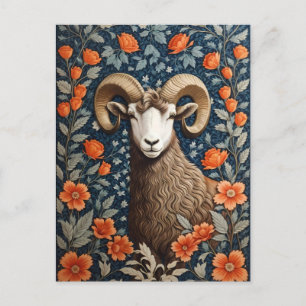 Elegantes Dickhornschaf, inspiriert von William Mo Postkarte