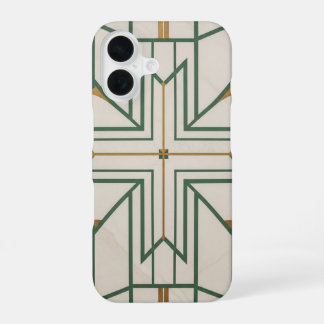 Elegantes Dill-Grünes Geometrisches iPhone 16-Case 16 Hülle