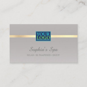 Elegantes DIY Ihr Logo Firmenname Silber & Gold Visitenkarte