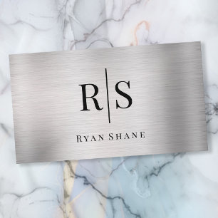 Elegantes DIY Schwarzes Monogramm und Name, gebürs Visitenkarte