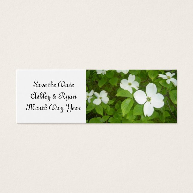 Elegantes Dogwood Save the Date (Vorderseite)