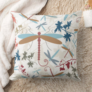 Elegantes Dragonflies-Farbmuster Kissen