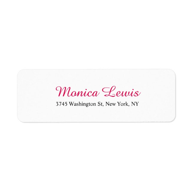 Elegantes Drehbuch Schlicht Rosa Weiße Weiße Weibl (Vorne)