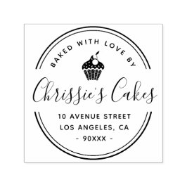 Elegantes Drehbuch- und Brotgeschäft Permastempel