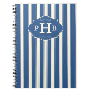 Elegantes dreibuchstabiges Monogramm mit Vintage-B Notizblock