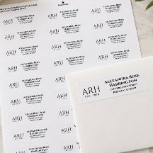 Elegantes dreibuchstabiges Monogramm-Rücksendeadre