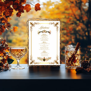 Elegantes Druid Hills Herbstmenü Bar Poster