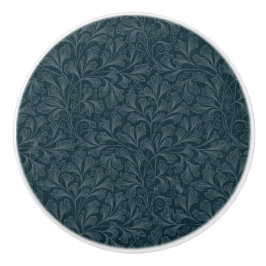 Elegantes, dunkelblau Vintages Blumendesign Keramikknauf