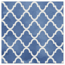 Elegantes dunkelblaues Aquarell Quatrefoil Muster