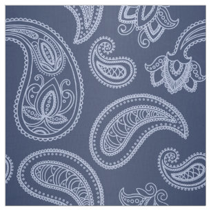 Elegantes dunkelblaues Paisley-Muster Stoff