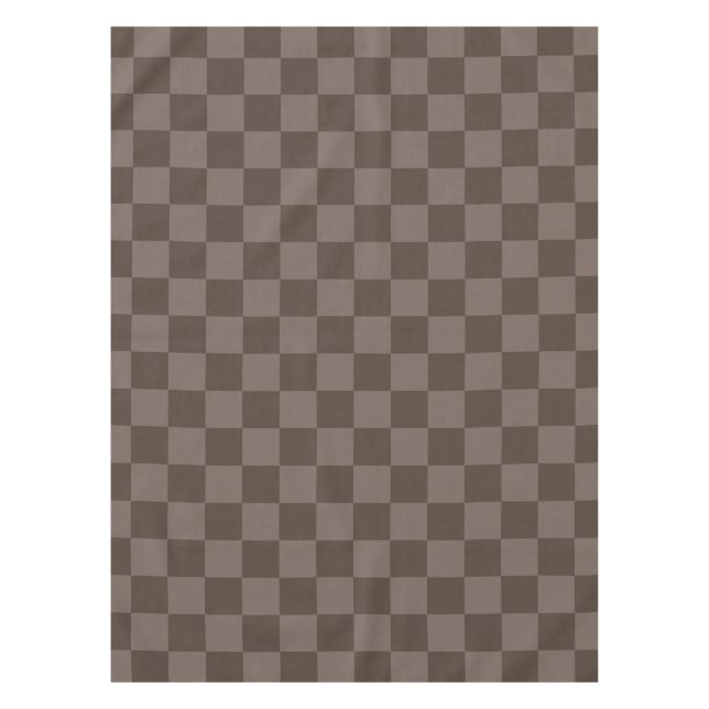 Elegantes Dunkelbraun Karomuster Tischdecke (Vorderseite)