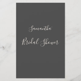 Elegantes Dunkelgrau-Brautparty-Spiel