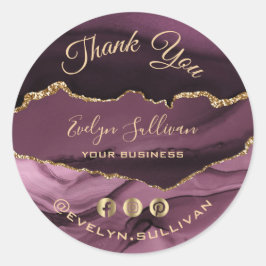 elegantes dunkelmauve-Spiel danke Ihnen Aufkleber