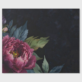 Elegantes dunkelrosa, blumenfarbenes Aquarell Geschenkpapier