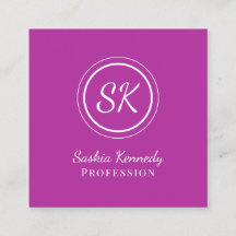 Elegantes, dunkelrosa Script Beruflich Monogram