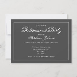 Elegantes, dunkles graues Party Einladung