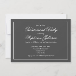 Elegantes, dunkles graues Party Einladung