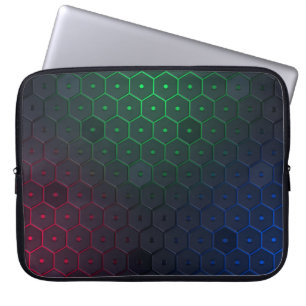 Elegantes dunkles Hexagonal-Muster Laptop-Sieb Laptopschutzhülle