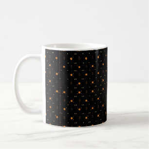 Elegantes dunkles Muster gelbe Punkte Kaffeetasse